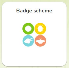 Badge scheme button